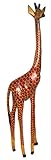 African Giraffe Carving in Wood - Large Choose 4 foot 120 cm Giraffe / 3 foot / 2 foot / 18 or 12 inches - Create your Giraffe Family Fair Trade (12 inches / 30 cm tall)