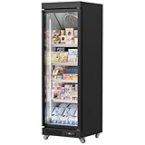 Malphi Energy Efficient Commercial Freezer Upright, -22°C Glass Door Self-Closing, 354 Litre Capacity Display Freezer