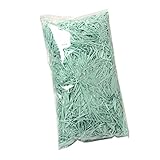 JINZOFLY Raffia Paper Shreds, 100g Strands Shredded Crinkle Confetti for Hamper Filling Gift Packaging Decorative Filling (Tiffany Blue)