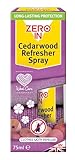 Zero In Cedarwood Refresher Spray - 75 ml. Natural Aromatic Red Cedar Oil Moth Repellent. For use on Items made from Cedarwood