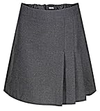 Ages 4-12 BHS Girls School Skirt Adjustable Waist Black Grey Pleated