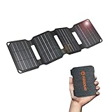 FlexSolar 10w Portable Solar Charger 5V USB Small Foldable Solar Panel IP67 Waterproof for Phones Tablet Powerbank Camera Flashlight Watches Outdoor Camping Hiking Travel