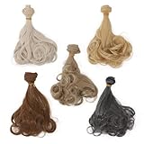 GLOBLELAND 5Pcs 5 Colors Doll Curly Wigs 100cm/40inch Doll Hair Extension Doll Making Arts Supplies DIY Doll Hair Crafts Long Nature Mohair Doll Wigs Hair Wigs Doll Accessories