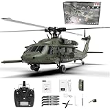 NULA RC Helicopter Toys for Adults, Aircraft with 6-axis Gyro & Lights & 2 Brushless Motor, YUXIANG F09 2.4G 6CH 1/47 Scale 6G/3D RC Military Helicopter for Uh60 Black Hawk - RTF
