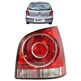 BIAREN Rear Right Tail Light Lamp Lens For Volkswagen VW Polo 9N Hatchback (2006-2009) 6Q6945096M 6Q6945096AB - Facelift Models
