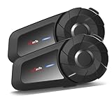 MAXTO Motorcycle Bluetooth Headset,MX1 2-Riders 800M Universal Intercom Communication Systems,HiFi Stereo Sound/IPX6 Waterproof/Call Music Control,Motorcycle Helmet Speaker-Intercom-Headset (2 Pack)