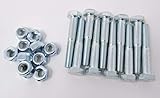 PTO Shaft Shear Bolt M8 x 50mm grade 8.8 pack of 10 Mowers Grass Toppers etc + 10 M8 Nyloc Lock Nuts High Tensile