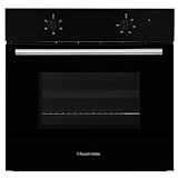 Russell Hobbs 70L, 60cm Wide, Single Electric Built-in Fan Oven and Grill in Black, 5 Oven Functions, RHFEO7004B
