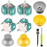 ZHUROUPU 8PCS Analog Joystick Replacement for Nintendo Gamecube Controller, for WaveBird 3D Rocker Handheld Stick ThumbSticks and Analog Stick Covers Accessories for NGC DOL-400 with Repair Tools