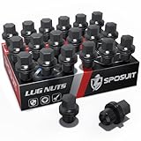 Sposuit M14x1.5 Lug Nuts - Replacement for 2019-2024 Land Rover Defender, 1998-2024 Discovery, 1996-2024 Land Rover Range Rover - OEM Factory Style Closed End Black Lug Nut(20 Pcs)