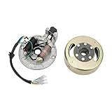 Magneto Stator, Magneto Stator Flywheel Rotor Kit Copper Aluminum Engine Parts for Start Engine PIT PRO PIT Bike auto for aramox magneto stator flywheel rotor kit