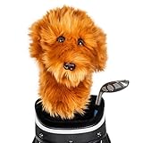 Daphne's Doodle Dog Driver/Fairway Wood Head Cover - Brown