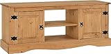 Seconique Corona 2 Door Flat Screen Tv Unit in Distressed Waxed Pine