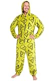The Grinch Mens & Teenagers Fleece Onesie with Hood, Cosy Fleece Loungewear - Funny Gifts for Him (Green, 2XL)