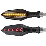CFDEKOIB Motorbike Indicators Compatible With APRILIA For Tuono For TUAREG 125 660 For Adventure For TUONO 1000 For Factory For V2 Universal Motorcycle Turn Signals Lights(Red,2piece)