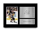 HWC Trading Sidney Crosby Pittsburgh Penguins Gifts Printed Signed Autograph Picture for Ice Hockey Fans - A4