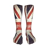 Melbrakin Compression Socks for Women Men Union Jack Flag Knee High Athletic Socks Casual Tube Stockings for Outdoor Sport