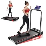 KEEP FUN Walking Pad With 3 Level Incline, Walking Pad With Handle Bar, 300 Lbs Capacity, Foldable Treadmill for Home Office, Under Desk Treadmill With LED Display, Remote Control & APP