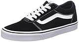 Mens Vans Size 8, Ward Sneaker Black & White Suede Canvas Lace Up Shoes, Low Top Men's Trainers, Lightweight Sports Shoes by Vans Active Wear Range (8 UK)