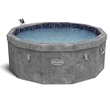 Lay-Z-Spa Carrara, 140 AirJet Massage System, Foam Wall Hot Tub, 60% More Energy Efficient, Built-In Pump, Wifi Control, Includes Padded Pillows, 4-6 Person