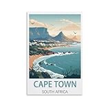 LOSNABO Cape Town South Africa Vintage Travel Poster 08x12inch(20x30cm) Canvas Wall Poster And Art Picture Print Modern Home Bedroom Decor