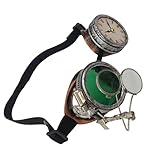 GMBYLBY Steampunks Goggles With Clock Victorian Styles Goggles Halloween Cosplay Glasses For Festivals Theme Party