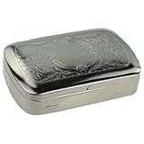 GTR-Prestige Giftware Smoking Accessories TI3350-1oz Tobacco Tin With Paper Holder With Paisley Design