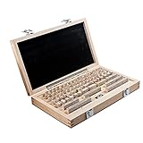 SPORTARC 38Pcs Metric Gage Block Set, 1.005-50mm Steel Lathe Gauge Grade 0/1 Slip Inspection Blocks Measurement Caliper Tool Set