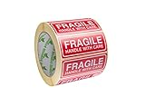 OliveBird 2,000 Fragile Stickers Handle with Care Stickers Size 90x35mm