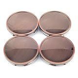 RTrhinoTuning 4Pcs Wheel Hub Center Caps Compatible with Spoon Avus 2003#BR3Z-1130-B TSW JNC Wheel for Wheel Rim Center Cover 65mm(2.56in)/59mm(2.32in) Red Copper Base