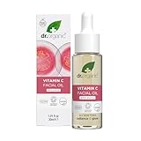 Dr Organic Guava Facial Serum, Vitamin C, Brightening, Mens, Womens, Natural, Vegan, Cruelty-Free, Paraben & SLS-Free, Organic, 30ml, Packaging may vary