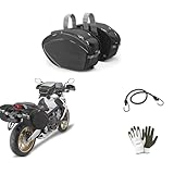 COMPATIBLE WITH HONDA DYLAN 125 PAIR OF GIVI EA100C 40LT WATERPROOF SIDE BAGS FOR UNIVERSAL MOTORCYCLES AND SCOOTERS, SADDLEBAG MOUNTING WITH STRAPS AND TEAR