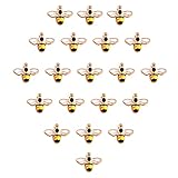 ZhanshuidefaQ 20 Pcs Cute Bee Charms Enamel Alloy Bee pendant charms for Jewellery Making DIY Necklace Bracelet Earrings Jewelry Handmade Crafts Accessories