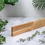 Solid Oak Kitchen Worktop Upstand | 1500mm x 80mm x 18mm | Premium Wood Worktops | Oak Wooden Timber Counter Tops | Cut to Size Customisation Available | Real Wood Block Stave Kitchen Countertops
