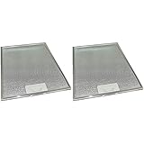 Ufixt 2 x Cooker Hood Metal Mesh Grease Filter for Kitchen Extractor Fan Vent 283mm x 380mm
