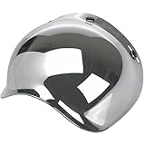 Bubble Biltwell Mirror Anti-Fog Visor for Jet helmets to 3 Buttons – New.