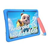 TABWEE Kids Tablet 10 inch, Android 15 Tablets for Kids, Parental Control, Pre-Installed Kiddos Software & Kids Space, Includes Case & Stylus Pen, 12GB RAM 64GB ROM, 2TB Expand, HD IPS Screen(Blue)