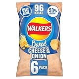 Walkers Baked Cheese & Onion Multipack Snacks Crisps 6 x 22g