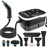 2500W Handheld Steam Cleaner for Home,Portable Steamer Cleaning Machine with Large Capacity Tank & 10 Accessories,Multipurpose Steamer for Kitchen, Bathroom, Tile, Grout,Car Detailing (White)