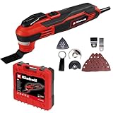 Einhell 350W Oscillating Multi Tool - 40,000 RPM Power Tool with LED and Quick-Release Lock for Sawing, Cutting, Sanding, Grout Removal - TE-MG 350 EQ Multitool with Accessories and Case