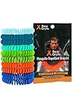 Bear Grylls Mosquito Repellent Bracelets – Natural Essential Oils | Family Pack (10‑Pack) | Child‑Friendly | Non‑Toxic | Reusable Outdoor Wristbands | Individually Wrapped