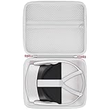 Khanka Hard Travel Case Replacement for Meta Oculus Quest 2 VR Gaming Headset 64GB/256GB(Inside White)