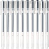 Muji Gel Ink Ballpoint Pen Cap Type 10-Pieces Set, 0.38 mm Nib Size, Black