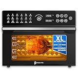 Bridge Pro 30 Litre Air Fryer Oven 1800W with Rotisserie Accessory Set - Extra Large Air Fryer for Family, 20 in 1 Dual Cook, Smart Dial, 360° Hot Air Circulation, Time & Temp Control, Fast Cooking