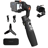 hohem iSteady Pro 4-Action Camera Gimbal Stabilizer 3 Axis Compatible with GoPro 13/12/11/10/9/8/7/6/5, for Osmo Action/Insta360 One R and Other Action Cameras IPX4 Splashproof