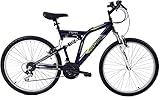 Arden Peak 26" Wheel Dual Full Suspension 21 Speed Mountain Bike 19" Frame Blackcurrant
