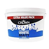 CROWN Matt Emulsion Paint 7.5L Pure Brilliant White