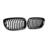 Glossy Black Front Sport Kidney Grille Grill Compatible with BMW 2003-2006 E46 325Ci 330Ci 2-Door LCI 2004 2005