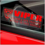Platinum Place 5 x Stickers VIPER Alarm and GPS Tracking Signs Device Fitted Security WINDOW Car Van Warning Tracker Label RED 75x25mm