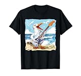 Beach Seagull with rock Guitar for Adults and Kids T-Shirt